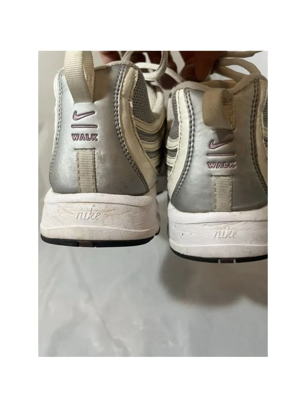 Nike Women Shoe Air Impel II Size 8.5 White Silver Walking Sneaker nike 312932-0
